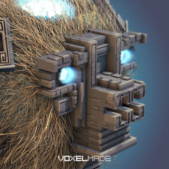 shadow of the colossus fanart voxel