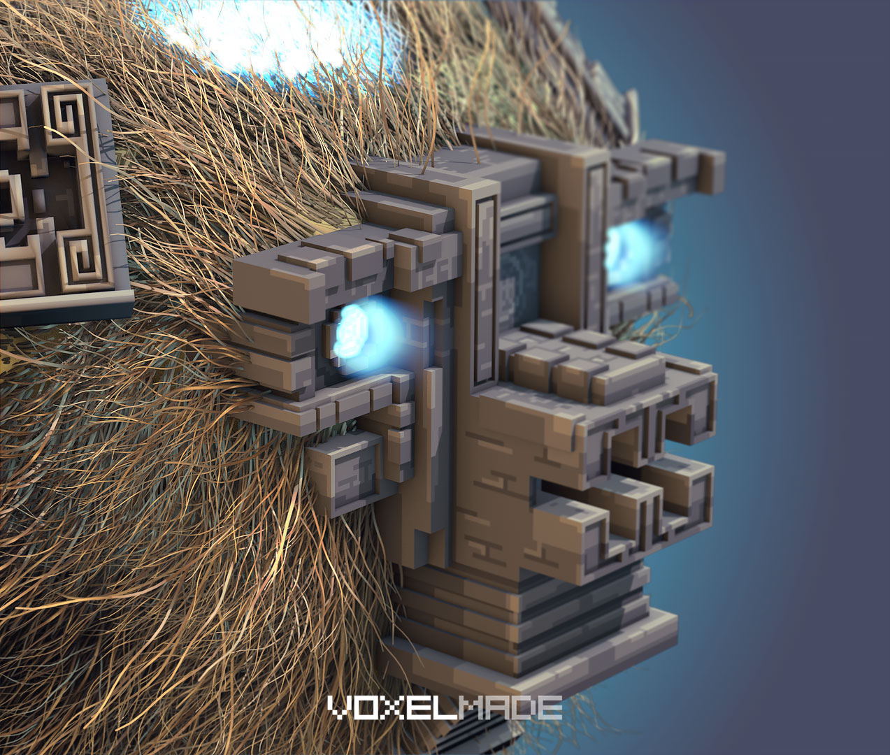 shadow of the colossus fanart voxel